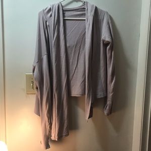 Soft lilac open nirvana wrap from Athleta